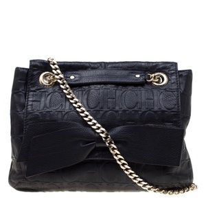 CH Carolina Herrera Black Audrey Handbag
